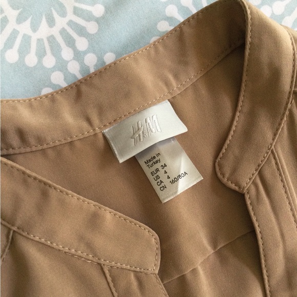 H&M Brown Form-fitting Polyester Dress US 4 - Picture 5 of 6